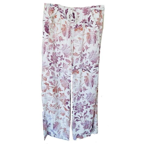 Brand New Pilcro Linen Printed Beach Cargo Pants - Picture 8 of 13